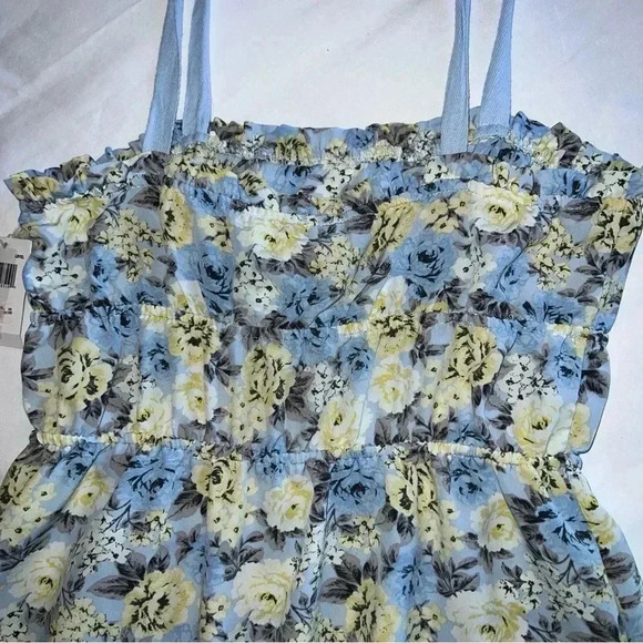 #0201 Love & Piece Collective Sundress, Blue & Yellow, Size L - Picture 3 of 5